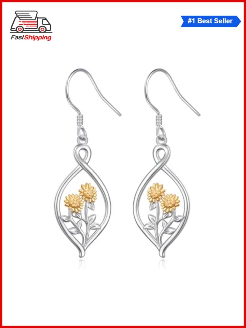 ✨ 925 Sterling Silver Filigree Dangle Drop Leverback Teardrop Earrings